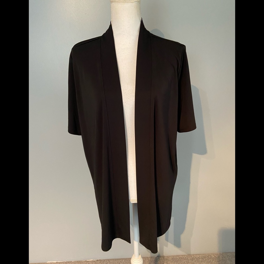 Talbots 1x open cardigan jersey knit